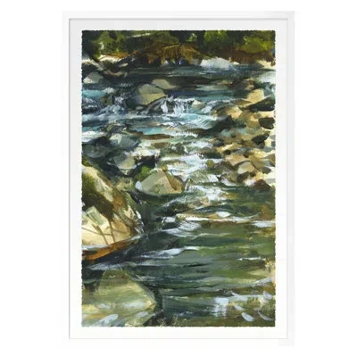 Grand Image Home Tye River 2 By Van Hoang - Single Picture Frame Print In White Framed