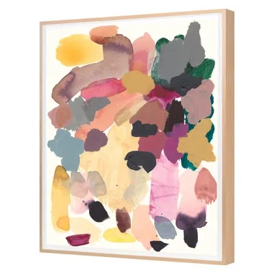 Grand Image Home Untitled 22 By Sunny Goodwin - Floater Frame Print On Paper In Brown;yellow;pink