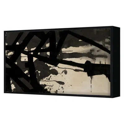 Grand Image Home Untitled By Pc Ngo - Floater Frame Print On Canvas In Black;beige