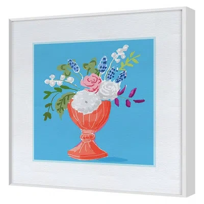 Grand Image Home Vase 1 By Dana Gibson - Single Picture Frame Painting On Paper In White
