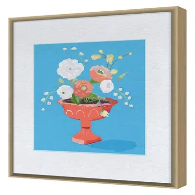 Grand Image Home Vase 2 By Dana Gibson - Single Picture Frame Print In Maple