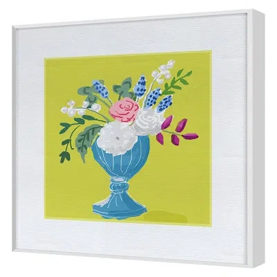 Grand Image Home Vase 3 By Dana Gibson - Single Picture Frame Painting On Paper In White