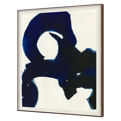 Grand Image Home Wadjet Navy By Zoe Bios Creative - Single Picture Frame Print On Paper In Blue;beige