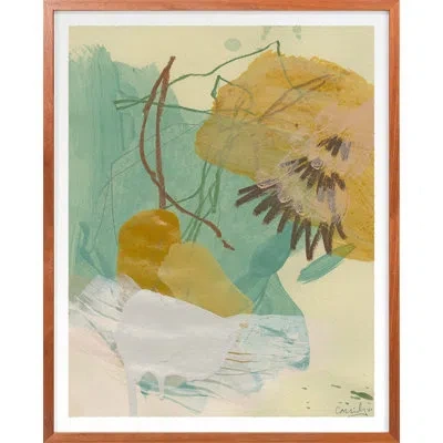 Grand Image Home Walking Through The Over Growth By Cassidy Cole - Floater Frame Painting In Brown;green;gray;beige