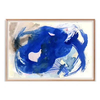 Grand Image Home Water Sky By Zoe Bios Creative - Single Picture Frame Print On Paper In Blue;brown;white