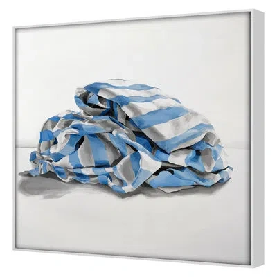 Grand Image Home Wet Blanket 1 By Stefano Altamura - Floater Frame Print On Canvas In White Framed