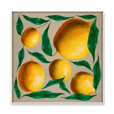 Grand Image Home When Life Gives You... By Stefano Altamura - Floater Frame Print On Canvas In Brown;yellow
