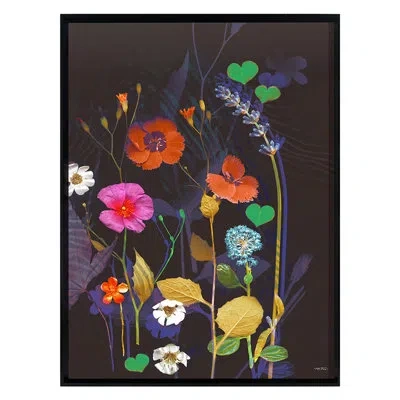 Grand Image Home Wildflower Collection 3 By Katie Todaro - Picture Frame Painting On Paper In Black Frame Paper