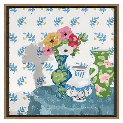 Grand Image Home Williams Vase 2 By Dana Gibson - Single Picture Frame Painting In Gold