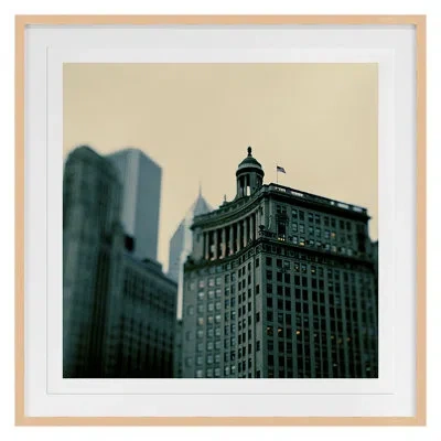 Grand Image Home Wrigley Building By Alicia Bock - Single Picture Frame Print On Paper In Maple Framed