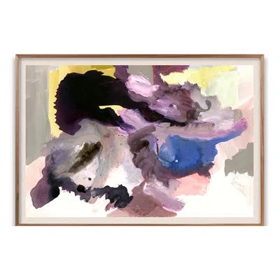 Grand Image Home Yellow Vista By Zoe Bios Creative - Single Picture Frame Print On Paper In Blue;black;gray;yellow;purple