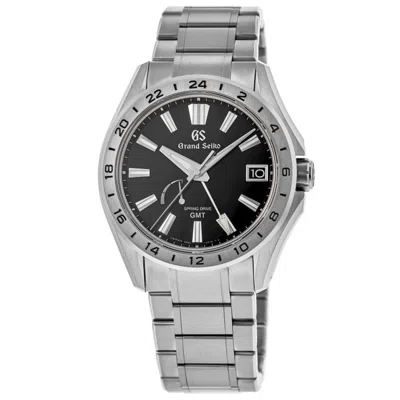 Grand Seiko Evolution 9 Collection Spring Drive Automatic Black Dial Titanium Men's Watch Sbge283g In Gray
