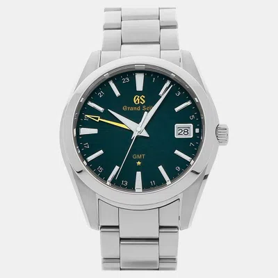 Pre-owned Grand Seiko 9f Quartz Gmt Limited Edition Sbgn007 In Green