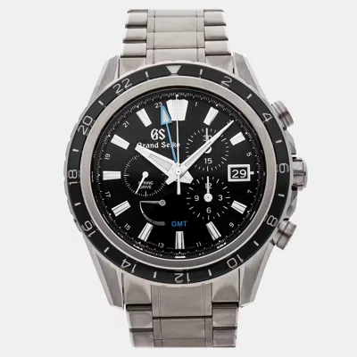 Pre-owned Grand Seiko Evolution 9 Collection Spring Drive Chronograph Gmt Sbgc251 Automatic 45 Mm In Black