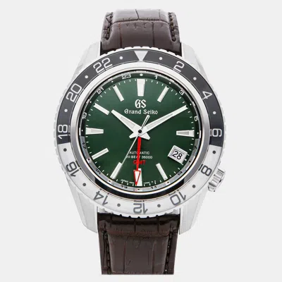Pre-owned Grand Seiko Sport Collection Hi-beat Gmt Sbgj239 Automatic 44 Mm In Green