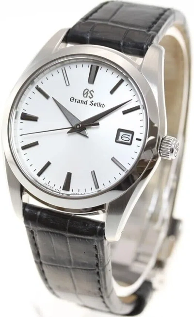 Pre-owned Grand Seiko Sbgx295 White Dial Leather Band Quartz Men`s Watch Analog F/s