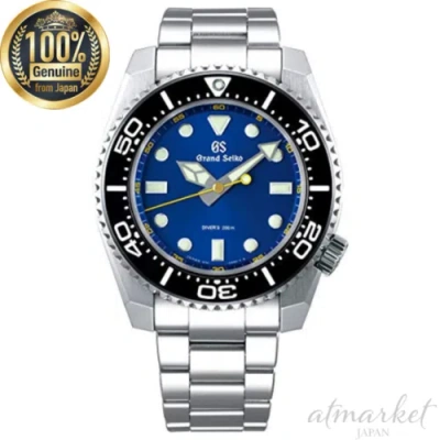 Pre-owned Grand Seiko Sbgx337 Quartz Divers Blue Sports Collection Watch Men