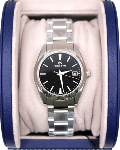 Pre-owned Grand Seiko Seiko Grand Heritage Collection Sbgx261 Black Quartz Stainless Steel Men's Watch