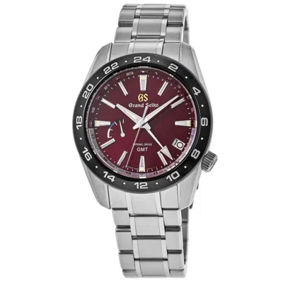 Grand Seiko Sport Collection Limited Edition Hotaka Summer 20th Anniversary Spring Drive Gmt Dark Red Dial Steel In Neutral
