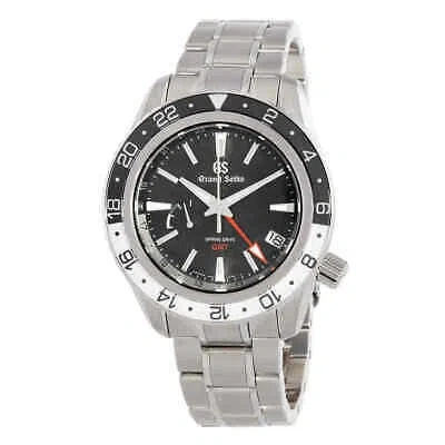 Pre-owned Grand Seiko Sport Gmt Spring Drive Black Dial Men's Watch Sbge277