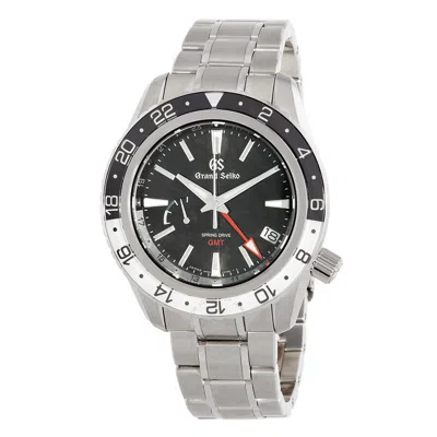 Grand Seiko Sport Gmt Spring Drive Black Dial Men's Watch Sbge277 In Two Tone  / Black / Spring