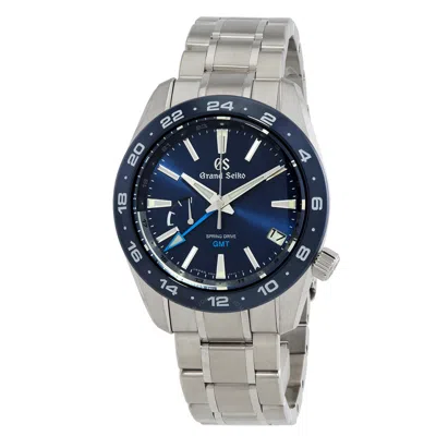 Grand Seiko Sport Spring Drive Gmt Automatic Blue Dial Men's Watch Sbge255g In Metallic