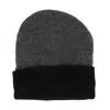 Grand Sierra Men's Two-toned Fleece Lined Winter Hat In Black