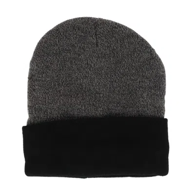 Grand Sierra Men's Two-toned Fleece Lined Winter Hat In Black