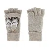 GRAND SIERRA WOMEN'S CONVERTIBLE WINTER PATTERN KNIT FINGERLESS GLOVE TO MITTEN