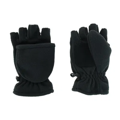 Grand Sierra Women's Microfleece Convertible Glove To Mitten In Black