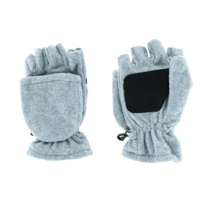 Grand Sierra Women's Microfleece Convertible Glove To Mitten In Gray