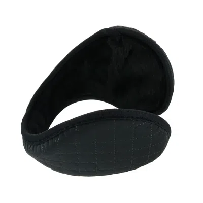 Grand Sierra Women's Quilted Plush Lined Ear Warmer In Black