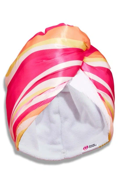 Grande Cosmetics Grandehair Reversible Microfiber & Satin Twist Towel In Pink