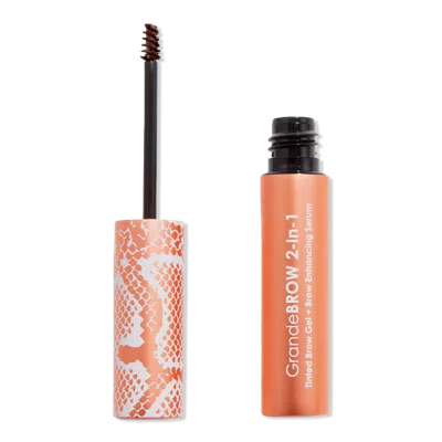 Grande Cosmetics Travel Size Grandebrow 2-in-1 Tinted Brow Gel + Brow Enhancing Serum - Auburn In Brown