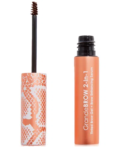 Grande Cosmetics Travel-size Grandebrow 2-in-1 Tinted Brow Gel + Brow Enhancing Serum, 0.02 Oz. In Auburn