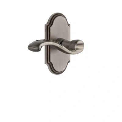 Grandeur Arc Plate Double Dummy With Portofino Lever In Antique Pewter
