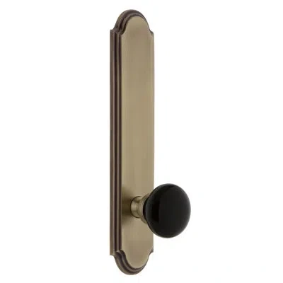 Grandeur Arc Plate Privacy With Coventry Door Knob In Antique Pewter