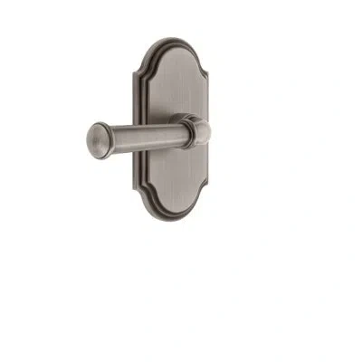 Grandeur Arc Plate Single Dummy With Georgetown Lever In Antique Pewter