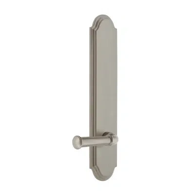 Grandeur Arc Tall Plate Double Dummy With Georgetown Lever In Satin Nickel