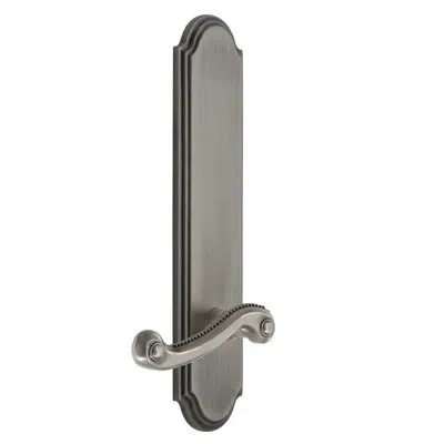 Grandeur Arc Tall Plate Double Dummy With Newport Lever In Antique Pewter