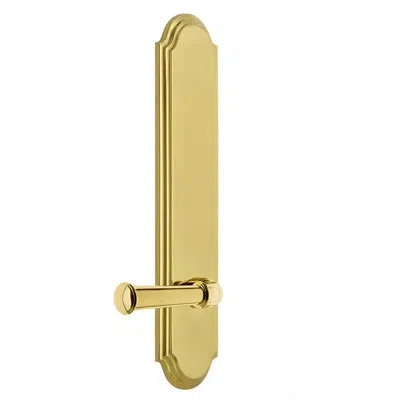 Grandeur Arc Tall Plate Privacy With Georgetown Lever In Lifetime Brass