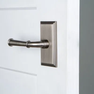Grandeur Carré Plate Double Dummy With Georgetown Lever In Antique Pewter
