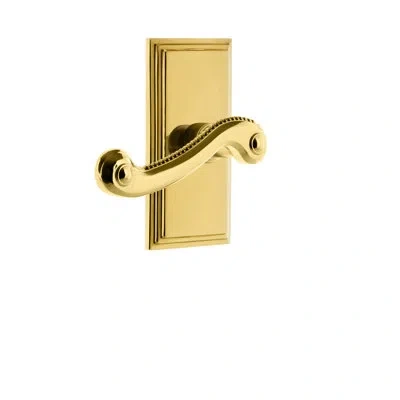 Grandeur Carré Plate Double Dummy With Newport Lever In Polished Brass