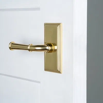 Grandeur Carré Plate Single Dummy With Georgetown Lever In Lifetime Brass