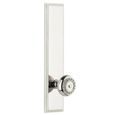 Grandeur Carré Tall Plate Double Dummy With Parthenon Door Knob In Lifetime Brass