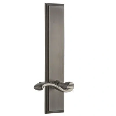Grandeur Carré Tall Plate Double Dummy With Portofino Lever In Antique Pewter