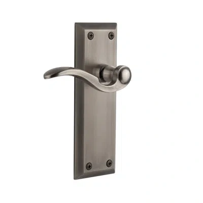Grandeur Fifth Avenue Plate Privacy With Bellagio Lever In Antique Pewter