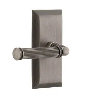 Grandeur Fifth Avenue Short Plate Passage With Soleil Lever In Antique Pewter
