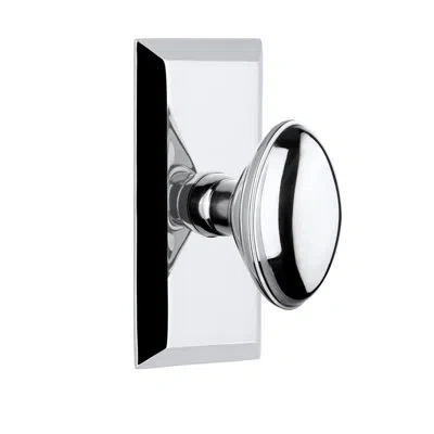Grandeur Fifth Avenue Short Plate With Eden Prairie Knob In Bright Chrome