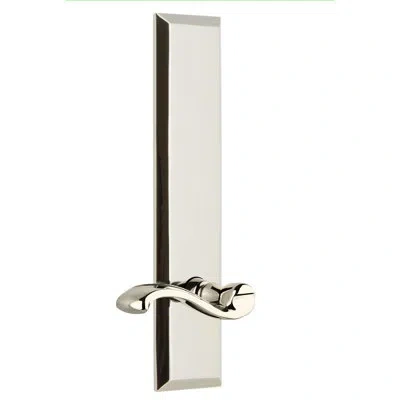Grandeur Fifth Avenue Tall Plate Double Dummy With Portofino Lever In Polished Nickel